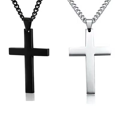 Religion Christian Simple Necklace Jesus Cross Pendant Chain
