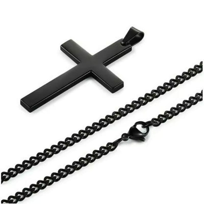 Religion Christian Simple Necklace Jesus Cross Pendant Chain
