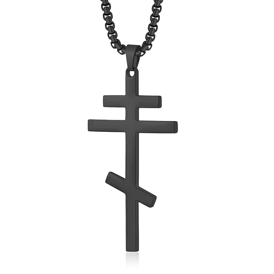 Orthodox Cross Pendant Necklace