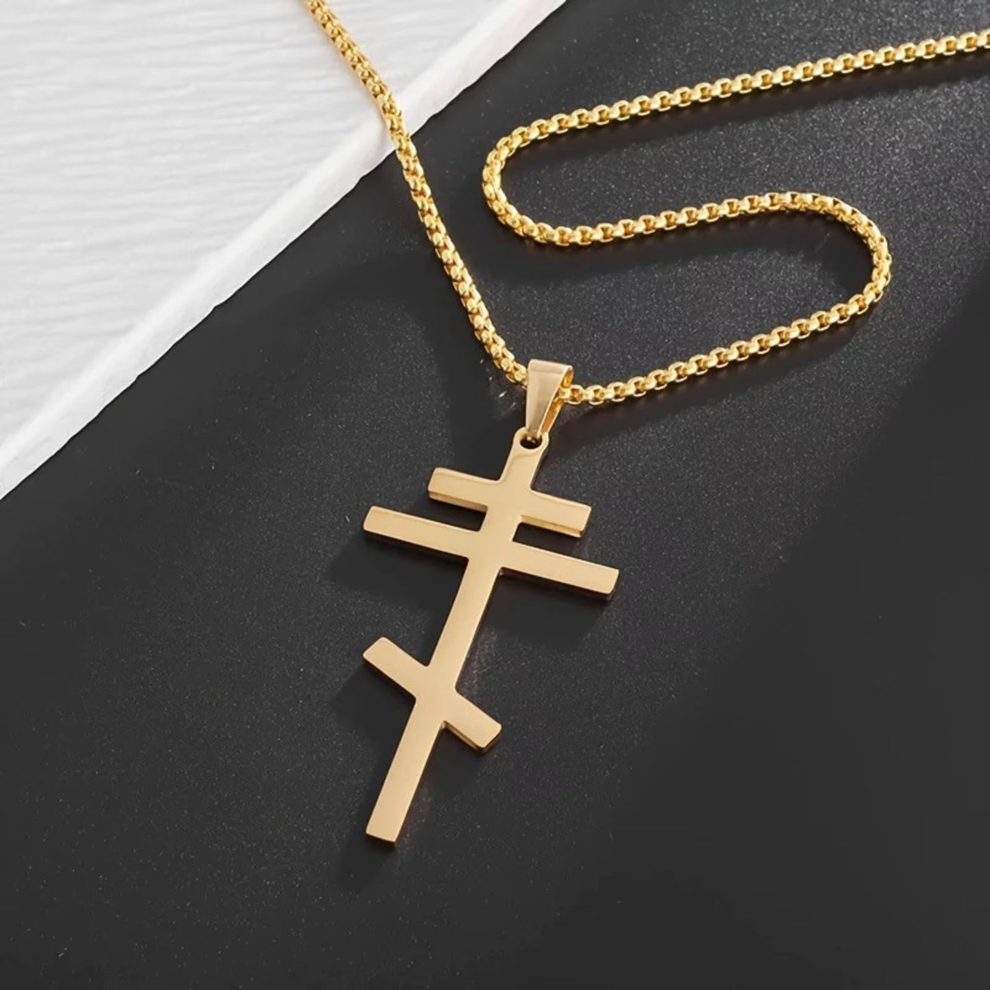 Orthodox Cross Pendant Necklace