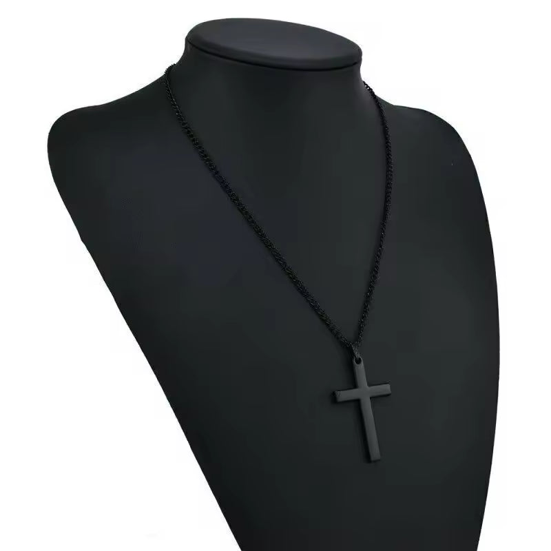 Religion Christian Simple Necklace Jesus Cross Pendant Chain