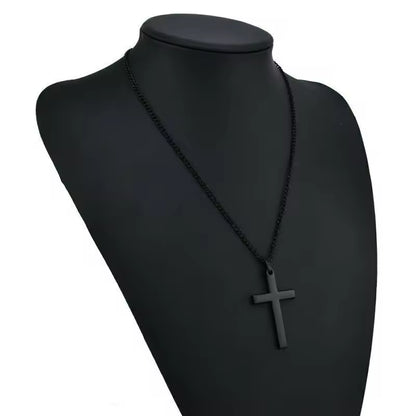 Religion Christian Simple Necklace Jesus Cross Pendant Chain
