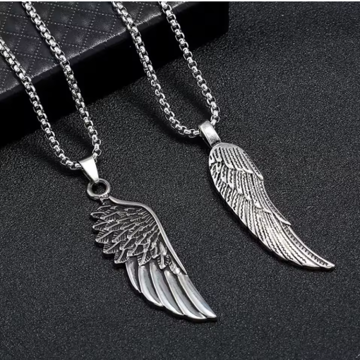 Retro Feather Wings Pendant Necklace