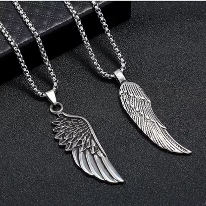 Retro Feather Wings Pendant Necklace