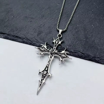 Gothic Double Sided Cross Pendant